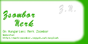 zsombor merk business card